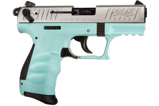 Walther P22 22LR Rimfire Pistol with Angel Blue Frame